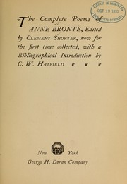 Cover of: Complete poems of Anne Brontë