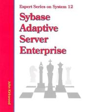 Cover of: Sybase Adaptive Server Enterprise (Expert Series on System 12)