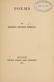 Cover of: Poems by Harriet McEwen Kimball