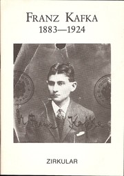Cover of: Franz Kafka, 1883-1924: Katalog zu einer Ausstellung des Bundesministeriums für Auswärtige Angelegenheiten