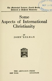 Cover of: Some aspects of international Christianity