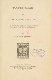 Cover of: Occult Japan by Percival Lowell