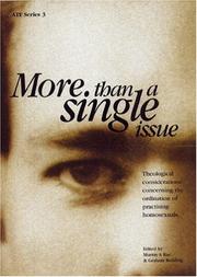 Cover of: More Than a Single Issue: Theological Considerations Concerning the Ordination of Practicing Homosexuals (ATF) (ATF)