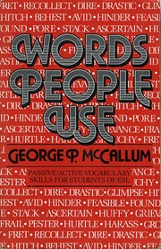 Cover of: Words people use: passive/active vocabulary skills for students of English as a second language