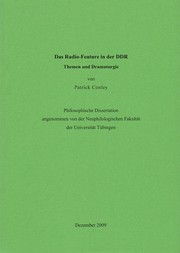 Cover of: Das Radio-Feature in der DDR by von Patrick Conley