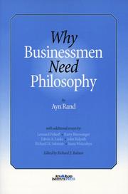 Cover of: Why businessmen need philosophy