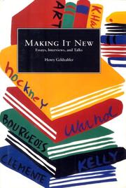 Cover of: Making it new: essays, interviews, and talks