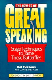The how-to of great speaking by Hal Persons
