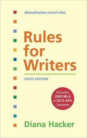 Cover of: Rules for Writers with 2009 MLA and 2010 APA Updates / Edition 6 by 
