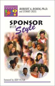 Cover of: Sponsor With Style by Robert A., Ph.D. Rohm, Stewart W. Cross
