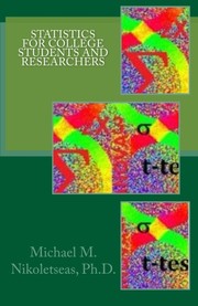 Cover of: Statistics for College Students and Researchers
