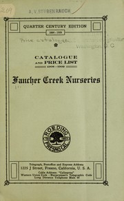 Cover of: Catalogue and price list season 1908-1909: fruit and ornamental trees, evergreens, palms, rose