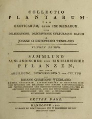 Cover of: Collectio plantarum tam exoticarum, quam indigenarum, cum delineatione, descriptione culturaque earum