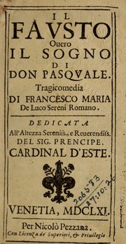 Cover of: Il Favsto by Francesco Maria de Luco Sereni