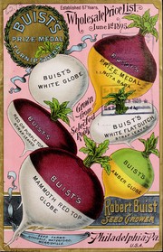 Cover of: Wholesale price list: Buist's prize medal turnip seeds