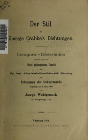 Cover of: Der Stil in George Crabbe's Dichtungen