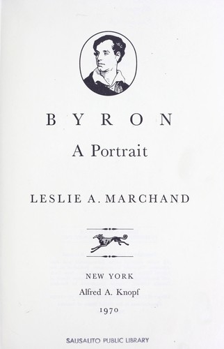 Byron: a portrait