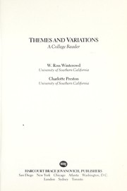 Cover of: Themes and variations : a college reader