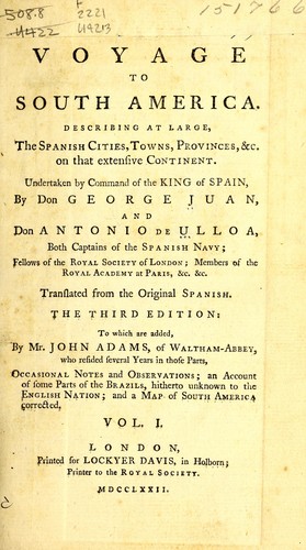 A voyage to South America.