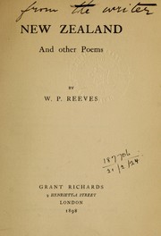 Cover of: New Zealand and other poems