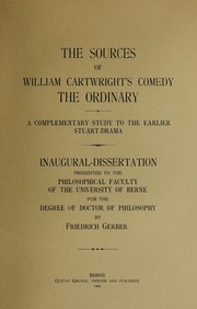 Cover of: The sources of William Cartwright