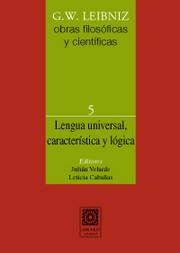 Cover of: Lengua universal, característica y lógica