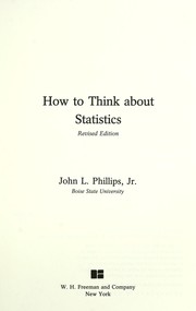 Cover of: How to think about statistics by Phillips, John L.