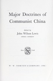 Cover of: Major doctrines of Communist China