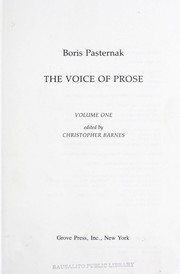 Cover of: The voice of prose