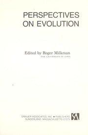 Cover of: Perspectives on evolution |