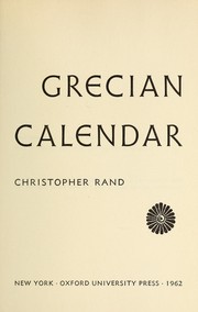 Cover of: Grecian calendar.