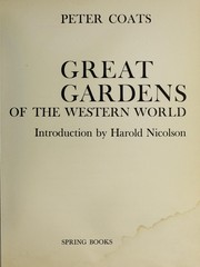 Cover of: Great gardens of the Western World.