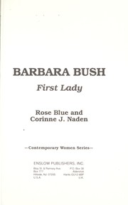 Cover of: Barbara Bush, first lady