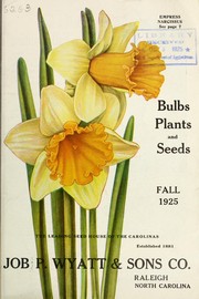 Cover of: Bulbs plants and seeds: fall 1925