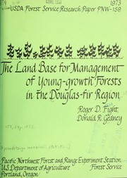 Cover of: The land base for management of young-growth forests in the Douglas-fir region