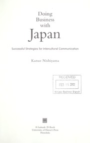 Cover of: Doing business with Japan by Kazuo Nishiyama