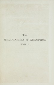 Cover of: The memorabilia of Xenophon: book II