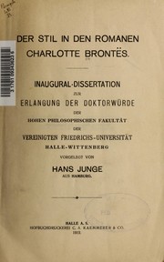 Cover of: Der Stil in den Romanen Charlotte Brontës
