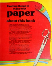 Cover of: Exciting things to make with paper