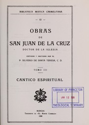 Cover of: Obras de San Juan de la Cruz