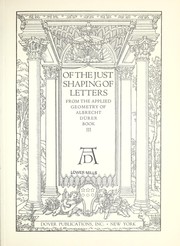 Cover of: Of the just shaping of letters