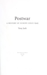 Cover of: Postwar: a history of Europe since 1945