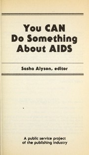 Cover of: You can do something about AIDS