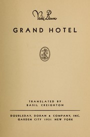 Cover of: Grand hotel;