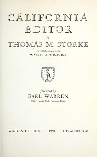 California editor by Thomas More Storke