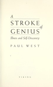 Cover of: A stroke of genius: illness and self-discovery