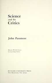Cover of: philosophy of science