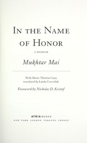 Cover of: In the name of honor: a memoir
