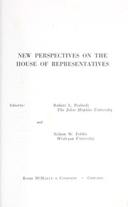 Cover of: New perspectives on the House of Representatives.