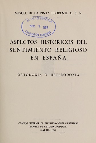 Aspectos históricos del sentimiento religioso en España